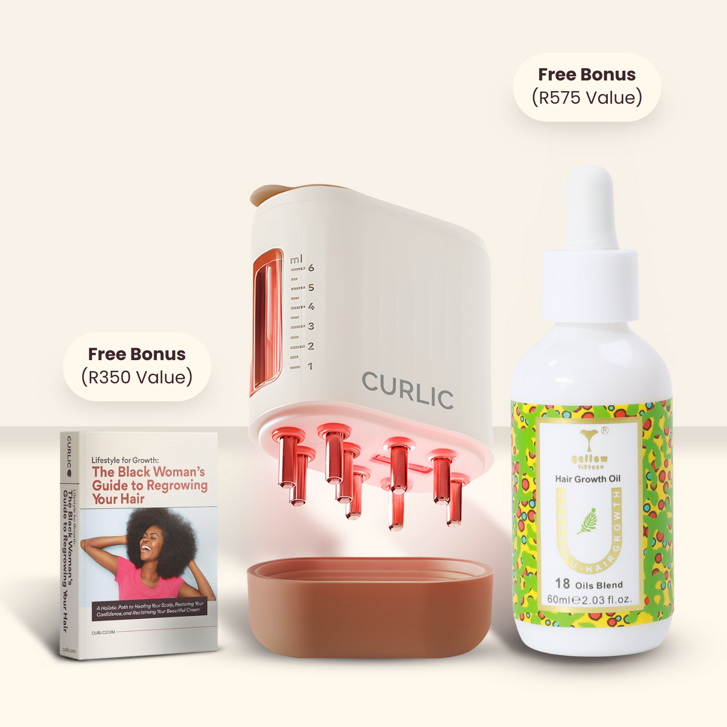 Curlic Activator Pro + FREE Hair Growth Oil + E-Book